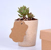 100 PCS Blank Kraft Gift Tags 7*5 CM Paper Hang Tags Price Tags with 100 Feet Jute Twine - JijaCraft