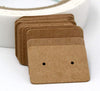 200PCS Kraft Paper Earring Shape Gift Tags 2.5cm X 3.5cm Rectangular Wedding Ear Studs Display Hang Tag - JijaCraft