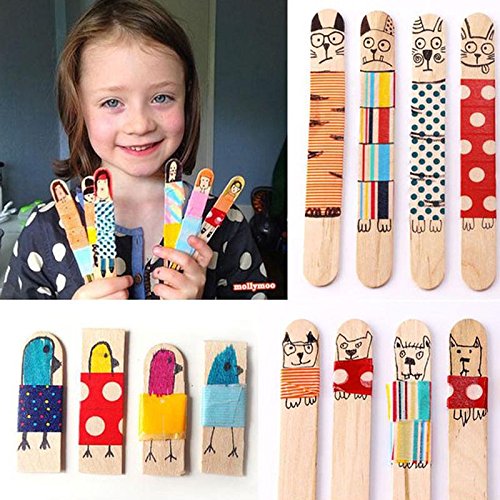 Wooden Ice Cream Popsicle Sticks Pack of 300 Pcs