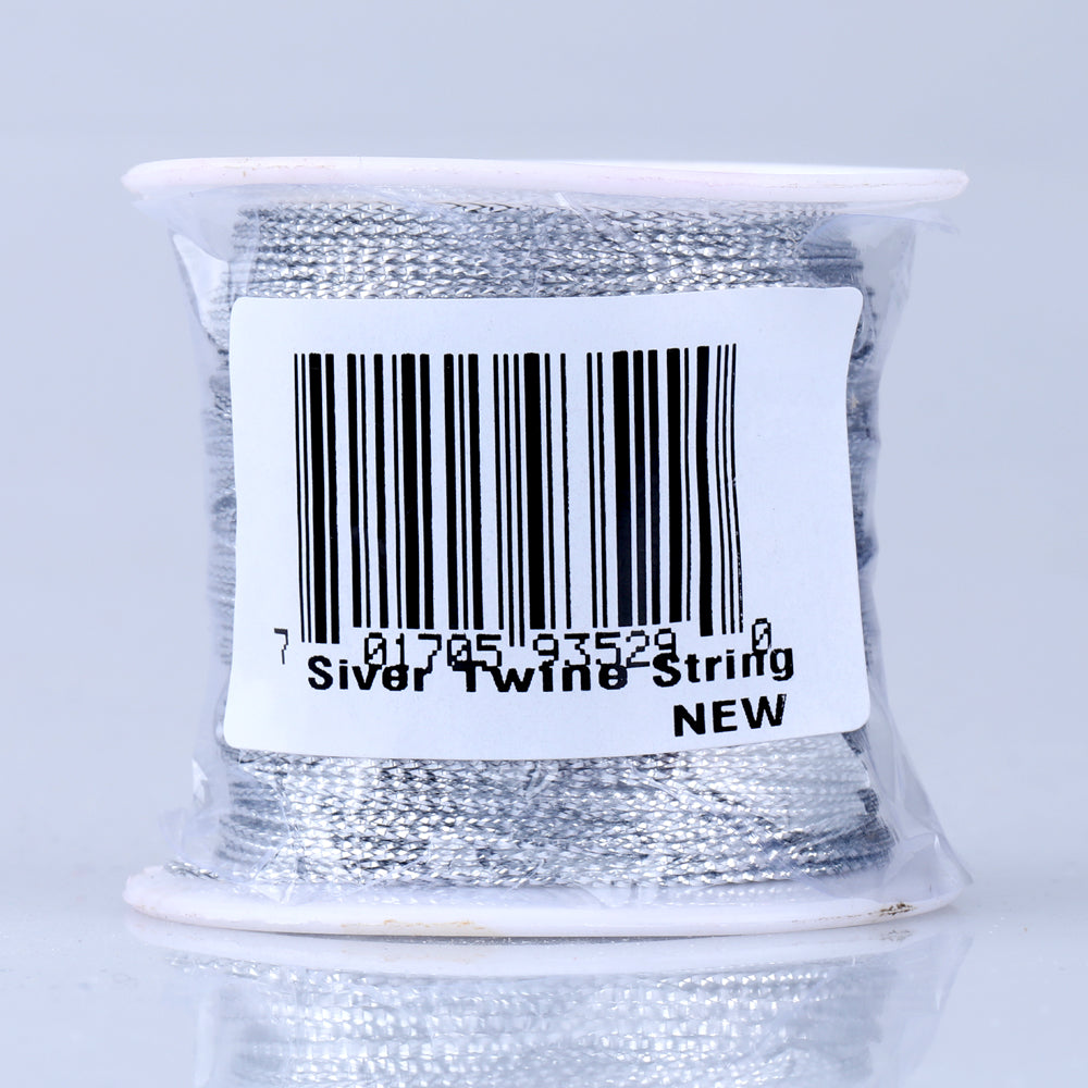 Silver Twine String,100M Silver Thread Twist Ties with Coil,Silver Met –