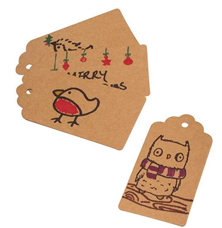 Mini Brown Kraft Blank Gift Tag Stickers