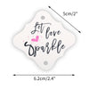 Let Love Sparkle Tags,100PCS Wedding Tags,Original Design Paper Gift Tags with 100 Feet Jute Twine (2.36 inch,Black Font) - JijaCraft