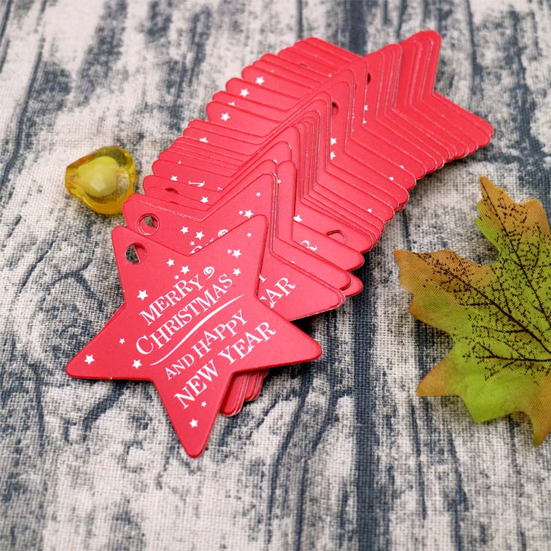 jijAcraft Christmas Gift Tags, 100 Pcs Christmas Tags with String, Brown Hollow Christmas Snowflake Paper Tags, Christmas Name Tags,Gift Tags for