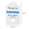 Gift Tags Thanks for Popping By to Celebrating with Us,100Pcs Paper Hang Tag for Wedding,Baby Shower Party Favors with 100 Feet Jute Twine (Dark Blue) - JijaCraft