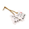 Wedding Paper Tags,"Hug & Kisses FROM THE NEW MR & MRS" Printed 100 PCS Kraft Paper Tags,Creative Wedding Valentine's Day Favor Kraft Hang Tags with 100 Feet Jute Twine - JijaCraft