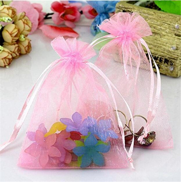 Blue Cotton Gift Bags Hair Makeup Muslin Drawstring Pouches Jewelry  Packaging Sack