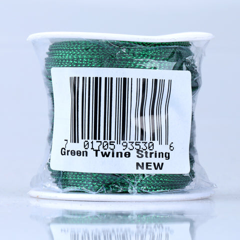 Green Twine String,100M Green Thread Twist Ties with Coil,Green Metallic String for Christmas String,Polyester String Jewelry Cord, DIY Craft String Thread and Packing String - JijaCraft