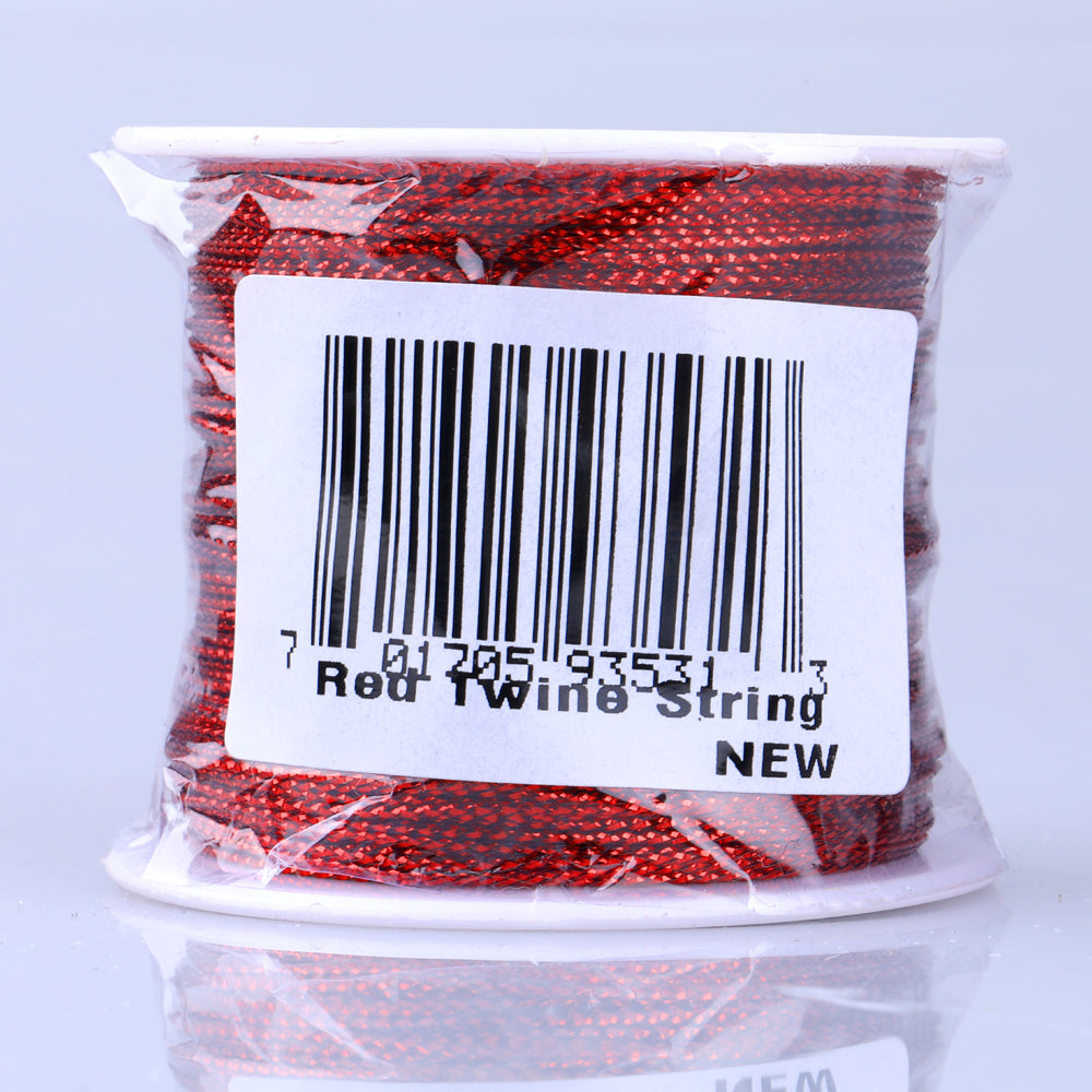 Red Twine String,100M Red Thread Twist Ties with Coil,Red Metallic Str ...