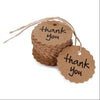 100PCS Paper Gift Tags with String,6 CM Bonbonniere Favor Gift Tag with Jute Twine 30 Meters - JijaCraft