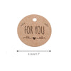 For You Tag,4.3 CM Round Tags 100PCS Kraft Paper gift Tag,Price Tag with String for Wedding Party Favors - JijaCraft