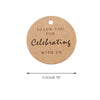Thank You for Celebrating with Us, Paper Gift Tag, 100 PCS Kraft Tags with 100 Feet String for Wedding, Baby Shower, Party Favor - JijaCraft