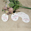 Original Design Baby Shower Tags,Thanks for Popping by Gift Tags,5cm Round Pink Tags,100PCS Paper Tags for Wedding Party Favors with 100 Feet Jute Twine - JijaCraft