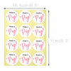 60Pcs Ready to Pop Stickers,2"Baby Shower Stickers for Popcorn(Pink)