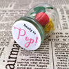 60Pcs Ready to Pop Stickers,2"Baby Shower Stickers for Popcorn(Pink)