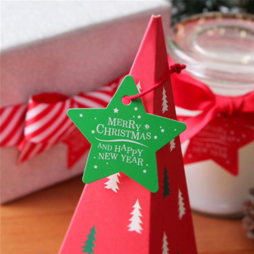 Wrapables Merry Christmas Gift Tags with Jute Strings for Gift-Wrapping,  Labeling (100pcs), 1 - Dillons Food Stores