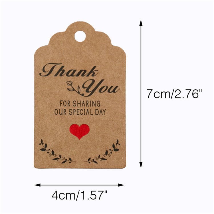 jijAcraft 100pcs Thank You for Celebrating with US Tags,Thank You Tags,Thank You Gift Tags with String,Personalized Rectangle Brown Thank You Tags