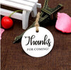Thanks for Coming Tags 100 PCS Round Tags,Kraft Paper Gift Tags with 100 Feet Natural Jute Twine Perfect for Baby Shower,Wedding Party Favor - JijaCraft